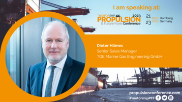 TGE Marine's expert, Dieter Hilmes at the Motorship's 44th Propulsion & Future Fuels Conference